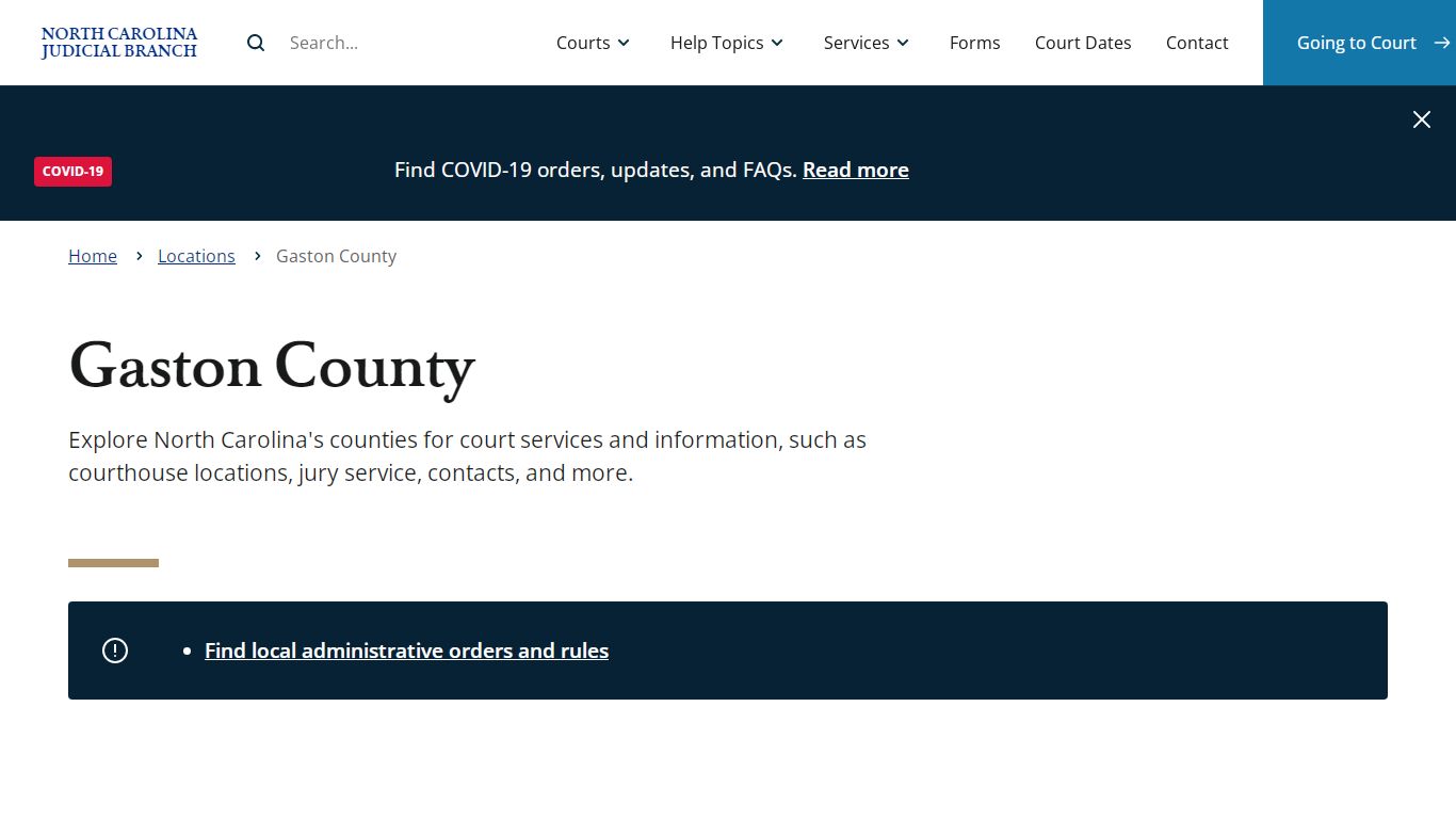 Gaston County | North Carolina Judicial Branch